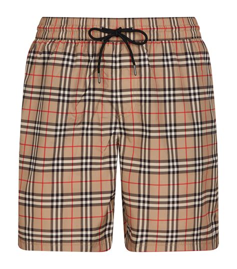 burberry swim suit trunks men|Burberry check drawcord swim shorts.